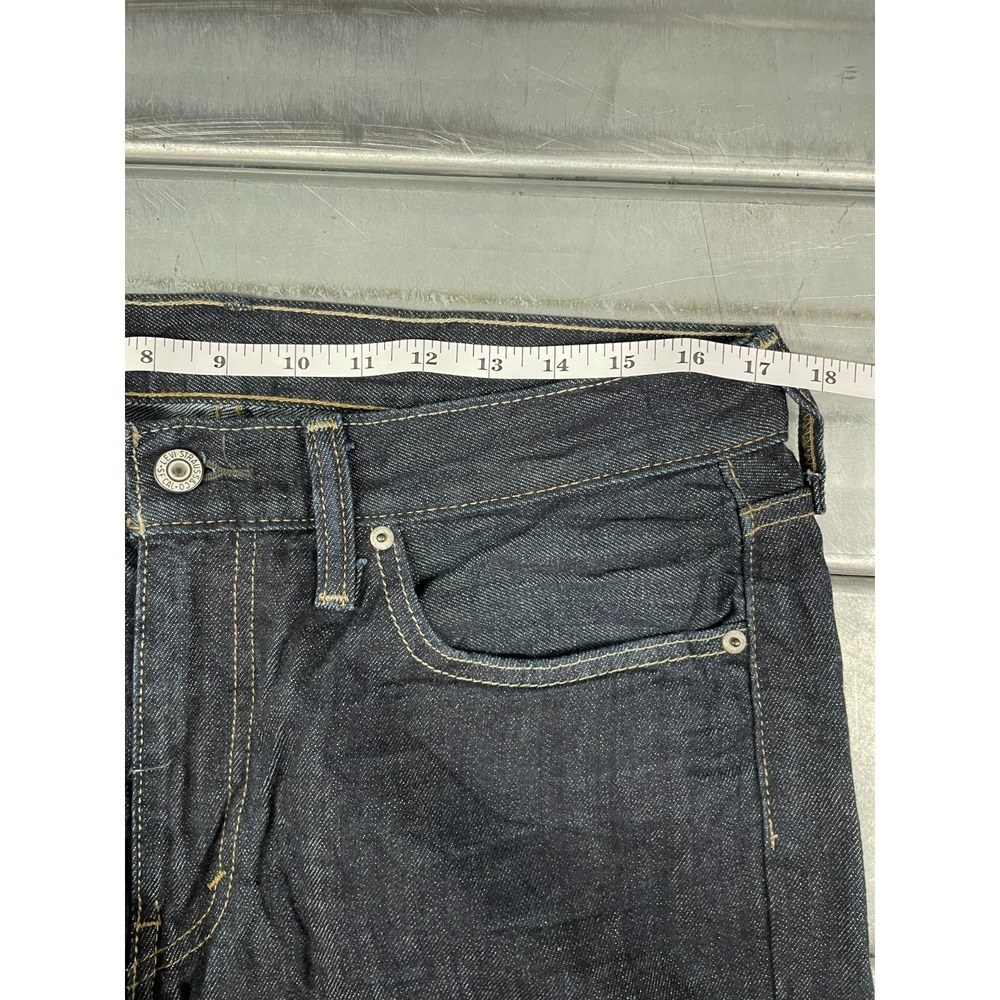Levis 514 Straight Leg Jeans Mens 33x30 Blue Dark Wash Denim 100% Cotton - Picture 8 of 16